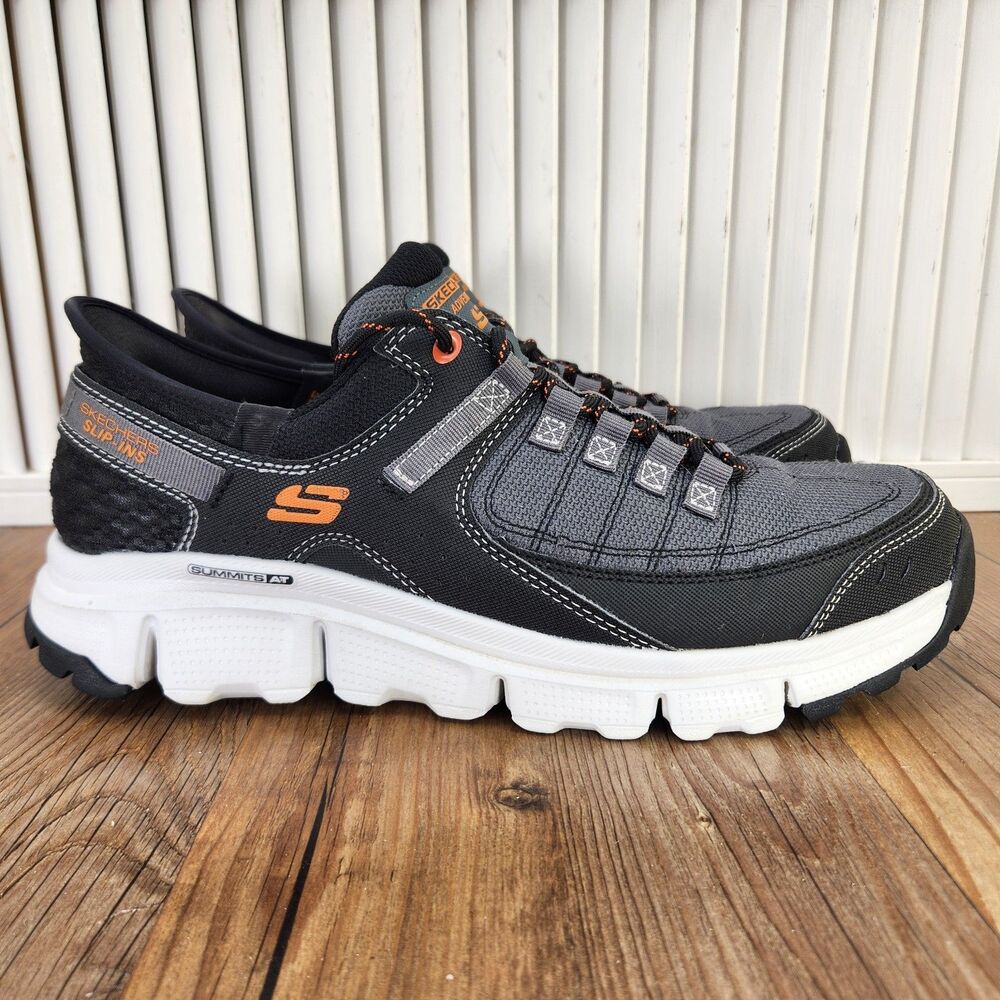 Skechers Adventure Hands Free Slip-Ins Summits AT Mens Size 12 Gray Orange Shoes